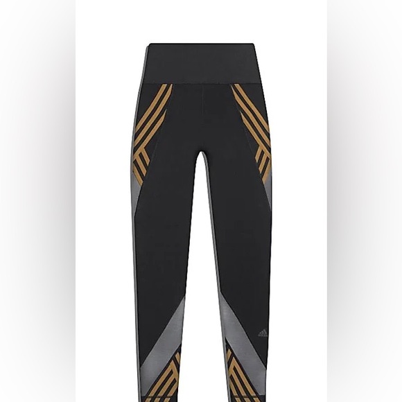 Ivy Park x Adidas Mesh Panel Leggings Black and Brown —Size XS - Picture 9 of 9